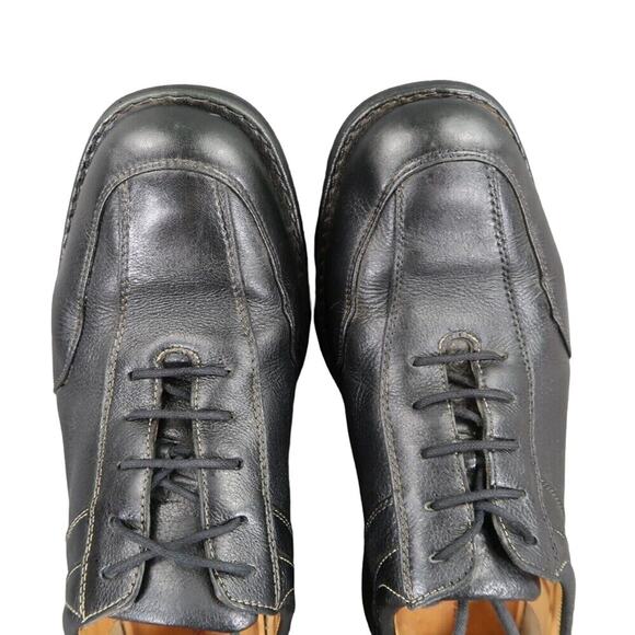 Johnston & Murphy Shoes Men 10 Oxford Leather Shuler Athletic Black Comfort Work - Picture 10 of 16